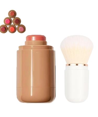 Pocket Blush Stick 3-In-1 Buildable Natural Matte Blush Stick for Cheek Eyes Lips Hydrating Formula Non-Greasy Long Lasting Smooth Blush Stick (Juice box 1 Pcs) Juice Box 1 count (Pack of 1)