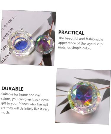 Nail Cup Crystal Glass Nail Crystal Bowl Glass Ashtray Nail Liquid Bowl Nails Glass Dish Nail Charm Storage Cup Crystal Nail Bowl Powder Dappen Dish Diamond Nail Polish Remover - Buy Online on GoSupps.com