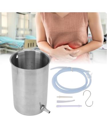 Xcello Enema Set - 1L Stainless Steel for Colon & Liver Cleansing | Versatile Coffee Enema Kit for Birth Preparation | International Shipping Available - Buy Online on GoSupps.com
