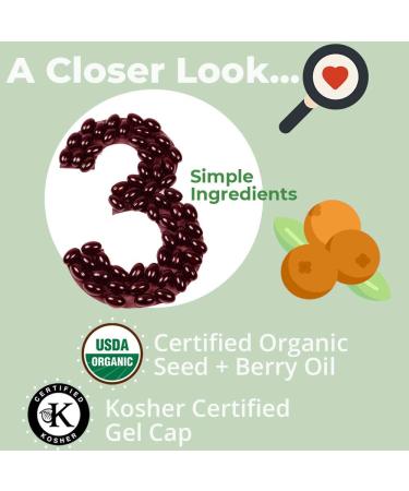 Sea Buckthorn Oil Blend - Omega-7 Complete 60 Softgels (500mg) - Omega 7 Supplement - Buy Online on GoSupps.com