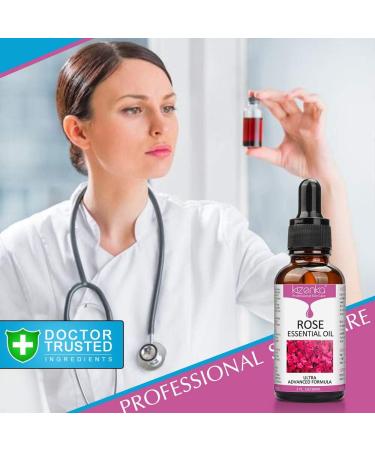 OEWWEX Rose Essential Oil for Face Skin Oil with Vitamin C/E/B3 Retinol Hyaluronic Acid for Smoothing Anti Aging Wrinkles and Moisturizing Skin Body Apply for Aromatherapy and Relaxation 30ml - Buy Online on GoSupps.com