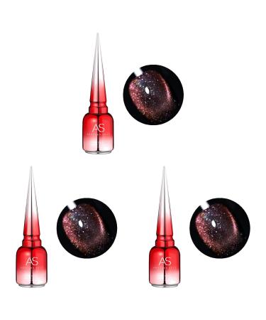 YOXIER Nail Polish Reflective Glitter Nail Sparkling Soak Off Gel Bright for Salon 9 3 Pcs