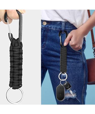 Viviihoo Paracord Keychain Set - 3 pcs Black Orange Camouflage | Carabiner Hooks & Braided Lanyard for Camping Hiking & Survival - 15.6cm - Buy Online on GoSupps.com