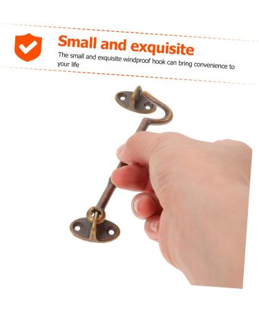 Alipis 1 Set Door and Window Buckle Vintage Window Hook Window Lock Hook Buckle Hook Door Latch Pure Copper 10.5X3.1X0.6CM Bronzed - Buy Online on GoSupps.com