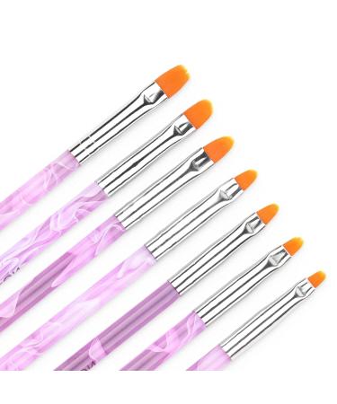 Professional 7-Part Nail Art Brush Set with Nail Shaver - Perfect for Gel & Acrylic Nail Designs - Buy Online on GoSupps.com