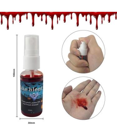 Professional Halloween SFX Makeup Kit - Special Effects Fake Blood Teeth & Brushes for Vampire Cosplay | International Shipping - Buy Online on GoSupps.com