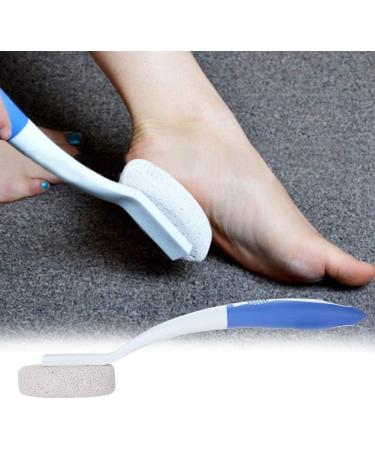 ANGGREK Long Handle Pumice Stone Foot Brush - Remove Dead Skin and Calluses, Foot Massage Tool - Buy Online on GoSupps.com
