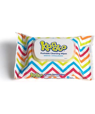 Kandoo Flushable Unscented Baby & Kids Wipes - Hypoallergenic Potty Training Cleansing Cloths - 48 Ct, Pack of 12 - Buy Online on GoSupps.com