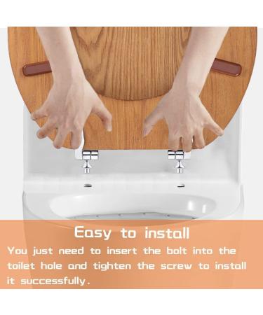Burlywood Round Wooden Toilet Seat for American Standard Size - Easy to Install - Buy Online on GoSupps.com