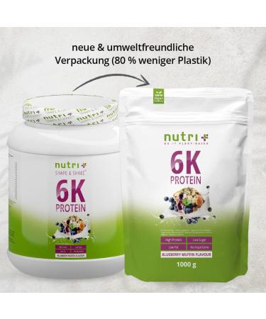 Protein Powder Blueberry Muffin 1kg - Multi-Component Protein Mix with Soy & Pea Isolate - High Protein Blueberry Supplement - Buy Online on GoSupps.com