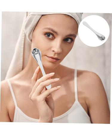 Mobestech Eye Cream Massage Stick | Silver Face Roller for Eye Treatment & Facial Massage | 8.5x2cm - Buy Online on GoSupps.com