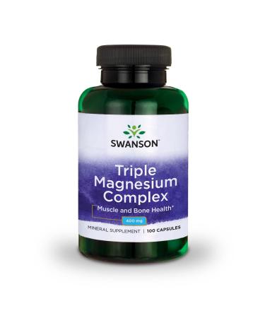 Swanson Triple Magnesium Complex 400 mg 100 Capsules