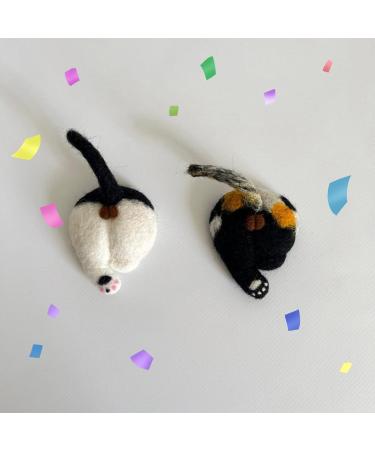 Handmade-Needle Felted Butt Gag Cat Car Accessories Handmade Cat Butt Car Vent (H) - Buy Online on GoSupps.com