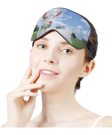 Goat Blue Sky Eye Mask - Adjustable Sleep Blindfold for Travel Yoga & Naps - Light-Blocking Comfort for Men & Women - Buy Online on GoSupps.com