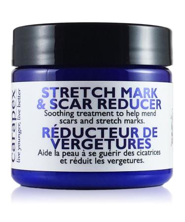 Carapex Stretch Mark & Scar Reducer Cream - 98% Natural for Pregnancy Marks Weight Loss Marks Tightening Firming Unscented with Shea Butter 4oz 120ml