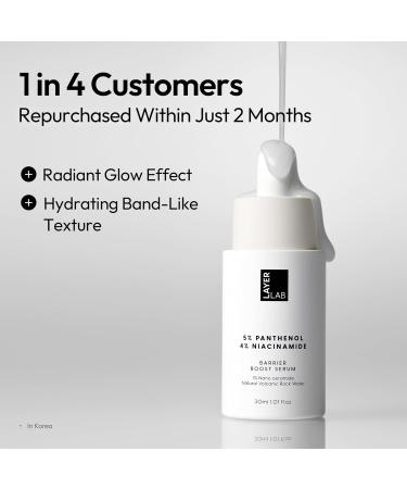 LAYERLAB Barrier Boost Serum with 5% Panthenol 4% Niacinamide Soothing Korean Skincare for Sensitive Skin with Nano Ceramide Volcanic Water to Support Moisture Barrier Deep Hydration 30ml 1.01 fl.oz. - Buy Online on GoSupps.com