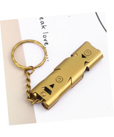 YARNOW 2pcs Double Tube Survival Whistle - High Decibel Emergency Rescue Whistle (Gold) | International Shipping - Buy Online on GoSupps.com