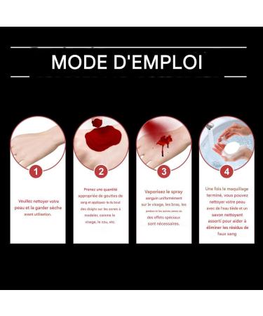 Washable Artificial Blood | Realistic Bleeding Wound Effect - Liquid Soap Cleanser Face Makeup for Vampire Zombie Costumes Men Women - Buy Online on GoSupps.com