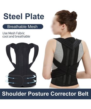 Alloy Bar Posture Corrector - Adjustable Shoulder & Back Brace for Clavicle Support - Slouching & Hunching Trainer (L Code - Buy Online on GoSupps.com