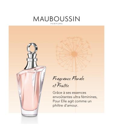 Mauboussin - Pour Elle 100ml (3.3 Fl Oz) - Eau de Parfum for Women - Floral & Fruity Scents 3.3 Fl Oz (Pack of 1) - Buy Online on GoSupps.com