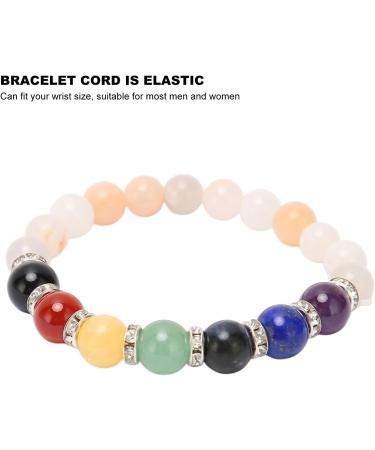 Harmony Chakra Bracelet | 7-Chakra Crystal Bracelet with Pink Aventurine for Emotions & Anxiety Relief | Ideal for Meditation & Yoga - Buy Online on GoSupps.com