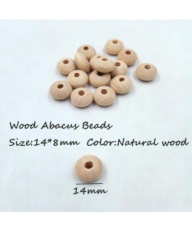 100pcs Natural Wood Abacus Beads - Geometric Double Cone Beads for DIY Jewelry Making - Buy Online on GoSupps.com