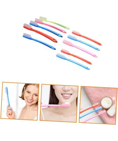 Magiclulu 10-Piece Super-Hard Bristle Toothbrush Set | Large Manual Toothbrushes for Deep Cleaning | Durable Plastic Small Teeth Cleaning Brushes - Buy Online on GoSupps.com