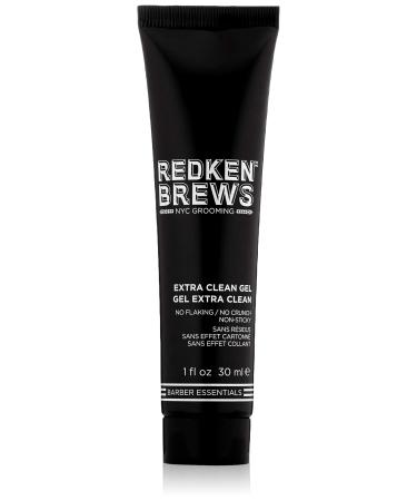 Redken Brews Extra Clean Gel For Men  Mild Hold  No Crunch  No Flaking  No Residue  Hair Gel 1 Fl Oz (Pack of 1)