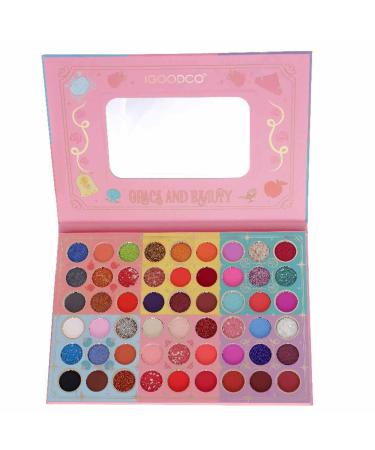Eyeshadow Palette 54 Colors Large Rainbow Eye Shadow Blendable Velvet Texture High Pigmented Matte Eyeshadow Palette for Beginners Any Skin Tones Guanglu