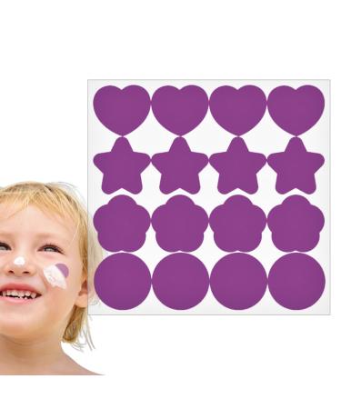 Vesone 16 UV Stickers for Sunscreen UV Detection Reminder UV Patch Waterproof UV Patches Sunscreen Color Changing UV Detecting Patches Know When to Reapply Sunscreen for Adults and Kids