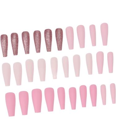 Long Wood Fake Nail Tips Glue Adhesive Fake Nail Sticker Elegant Nail File For Home Use 0070-6A - Buy Online on GoSupps.com