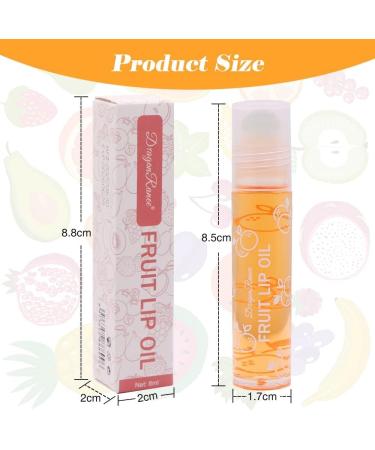 Roll-on Lip Gloss Fruit Lip Gloss Roll On Lip Gloss for Girls Fruit Flavoured Moisturising Lip Oil Clear Colourless Liquid Lipstick Long Lasting Moisture for Lips (6 pcs) - Buy Online on GoSupps.com
