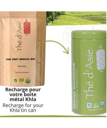 Khla Khla - Organic Sencha Green Tea - 250g Loose Leaf Bag - Metal Tin Refill - Iced Tea - Organic Tea - Fresh & Fragrant - Plant-Based Asian Tea - Origin: China - Iced or Hot - Herbal Tea & Infusion - Buy Online on GoSupps.com