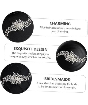 Angoily 1 Pc Hair Comb Women Decorative Hairpin Hairpins Crystal Headpiece Hair Accessory Hair Decorations Clip for Hair Wedding Hair Side Combs Dress Bride Accessories Alloy - Buy Online on GoSupps.com