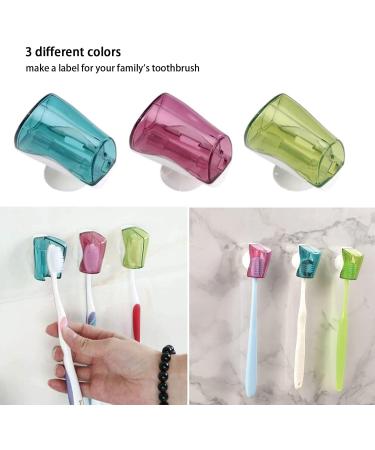 Shop Lulullaby Travel Toothbrush Set - 3 Portable Heads Suction Cup Holder & Covers for Home Travel & Camping - Buy Online on GoSupps.com