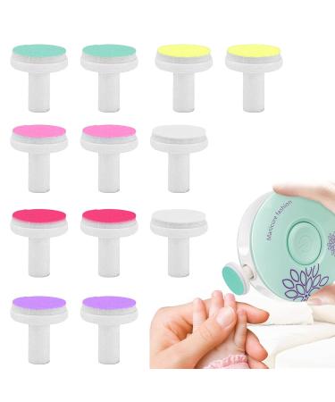 12 Pack Baby Nail File Grinding Heads - Replacement Pads for Electric Nail Trimmer & Clipper - Safe Nail Care for Infants & Toddlers - Buy Online on GoSupps.com