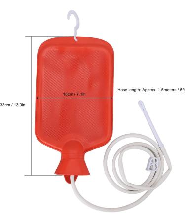 Mrisata Home Colonic Kit - Professional Enema Bag Set with 2L Knlistier Bag & 1.5m Silicone Hose - Controlled Water Flow for Optimal Health (Blue/Red) - Buy Online on GoSupps.com