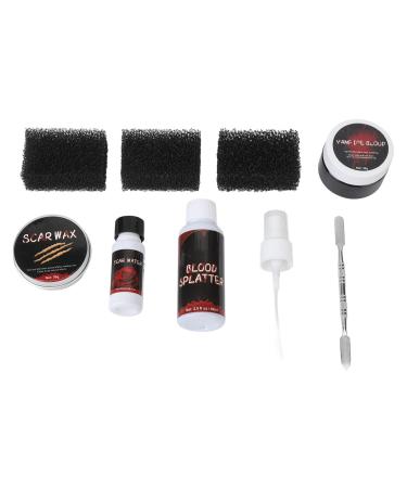 Fake Scar Makeup Wax Special Effects Wound Modeling Skin Wax with Spatula for Halloween Party Halloween Makeup Bag Skin Wax Plasma Scar Halloween Painting Set