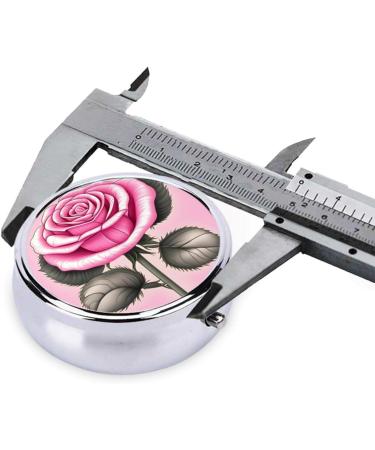 Beautiful Pink Roses Round Pill Box | 3 Compartment Travel Organizer | Portable Pill Case for Travel - Buy Online on GoSupps.com