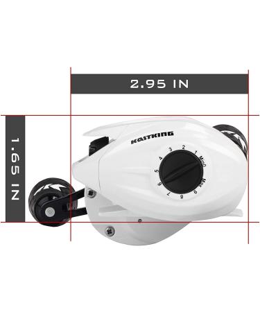 KastKing Crixus Baitcasting Reel 6.5:1 Gear Ratio | 17.6lbs Carbon Drag | Super Polymer Grips | Magnetic Brake | Low Profile Reel - Left-Handed Glacier White - Buy Online on GoSupps.com