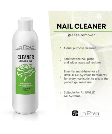 Larosa Nail Clean - Gel Nail Remover Alcohol-Free 1000ml | Studio Quality Degreasing & Cleaning with Lemon Fragrance - Buy Online on GoSupps.com