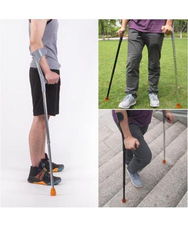 Folding Forearm Crutch for Adults Adjustable Aluminum Crutches for Walking Lightweight Travel Crutches (Color : Gray Size : 1 Pair) anniversary Lucky Star Selfless dedication Grey 1 Pair - Buy Online on GoSupps.com