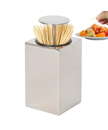 Automatic toothpicks - automatic stainless steel containers for storing toothpicks - portable toothpick storage box for KTV caf s at home restaurants bars