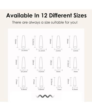 Coffin False Nails Long 24Pcs White Aurora French Fake Nails Ballerina Press on Nails Glitter French Nail Tips with Nail Glue Full Cover Stick on Nails for Women Girls Nails Art Aurora French Long - Buy Online on GoSupps.com