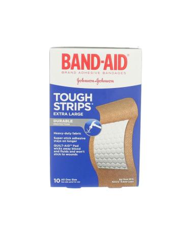 BAND-AID Tough-Strips Bandages Extra Large 10 ea (Pack of 3) 10 Count (Pack of 3)