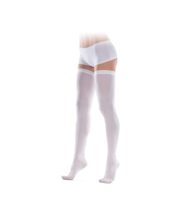 Compression Stockings for Treatments After Surgery and delivery with a Hole Under The Fingers 1 Class 18-21 mmHg White Large L/41-43 - Buy Online on GoSupps.com