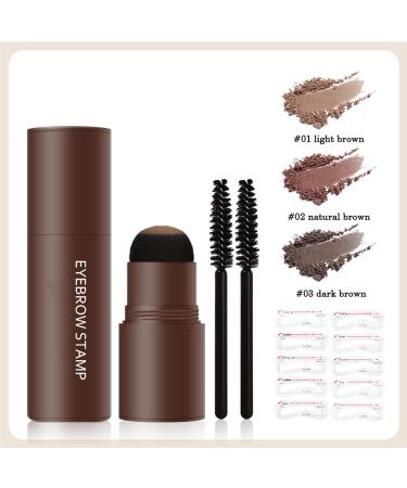 LXZJJM Eyebrow Stamp Stencil Kit - Long-lasting Smudge-free Brow Makeup | Natural and Smooth Texture | Multifunctional | Includes 10 Brow Shapes & Stamps | Reusable eyebrow stencils (01+03) - Buy Online on GoSupps.com