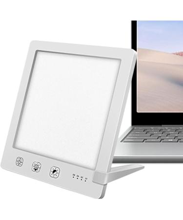 Sunlight Lamp 10000 Lux - 10000 Lux Bright Sunlight Lamps | Foldable Stand Touch Control Home Daylight Lamp with Temperature & Brightness Settings and Timer for Home White - Buy Online on GoSupps.com