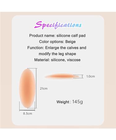 CUKIN Silicone Calf Pads - Adhesive Corrector for Crooked or Thin Legs (Beige, 1 Pair) - Buy Online on GoSupps.com