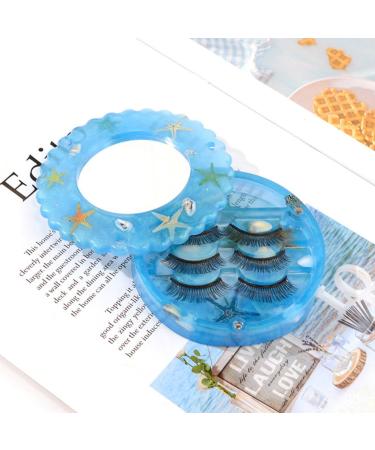 NUOBESTY 1 Set Eyelash Box Mold False Eyelashes Circle Tray Silicone Diy Crystal Epoxy Mold Travel Round Disc - Buy Online on GoSupps.com